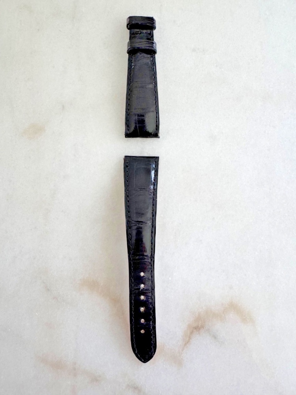 PATEK PHILIPPE 20MM WATCH BAND BLACK ALLIGATOR